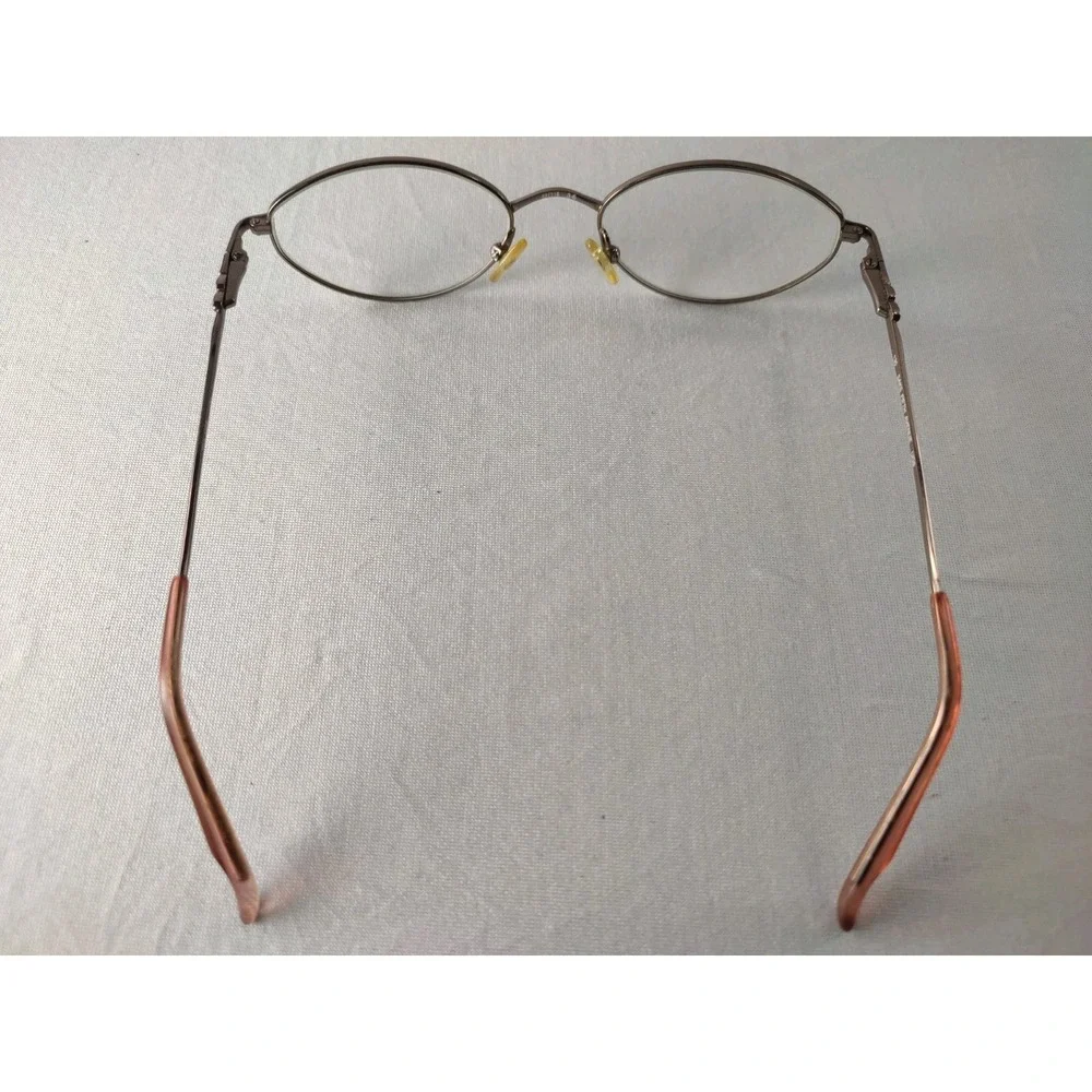 Saks Fifth Avenue UG9 Plum Burgundy Oval Metal‎ Eyeglass Frames Women 48-18-130